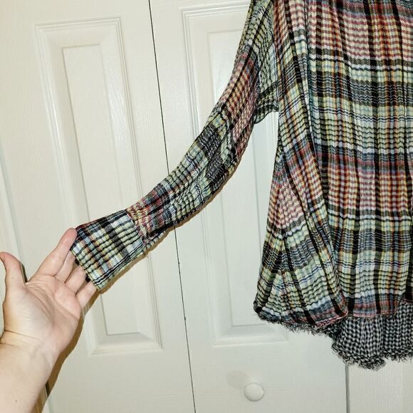 Free People Size xs oversized button up shirt.  ^ - Picture 7 of 7